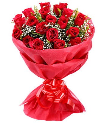 21 adet kırmızı gülden modern buket  Çankaya hediye sevgilime hediye çiçek  