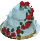  Ankara Çankaya hediye çiçek yolla  3 katli güllerle süslü pasta