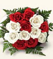  Ankara Çankaya çiçek mağazası , çiçekçi adresleri  10 adet kirmizi beyaz güller - anneler günü için ideal seçimdir -