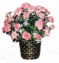yapay karisik çiçek sepeti  Ankara Çankaya çiçek siparişi sitesi 