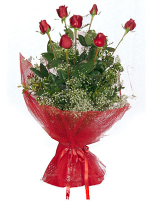  Ankara çiçek yolla Çankaya internetten çiçek satışı  7 adet gülden buket görsel sik sadelik