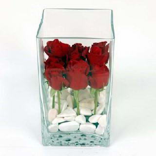  Ankara Çankaya İnternetten çiçek siparişi  7 adet kirmizi gül cam yada mika vazo içinde