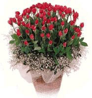  Ankara çiçek siparişi Çankaya çiçek satışı  61 adet kirmizi gül buketi sepet tanzimi