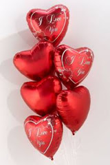  Ankara Çankaya uluslararası çiçek gönderme  6 adet kirmizi folyo kalp uçan balon buketi