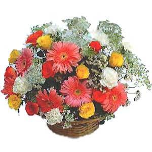 Sepet içerisinde karisik kir çiçekleri  Ankara Çankaya online çiçekçi , çiçek siparişi 