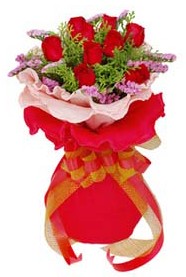  Ankara çiçek siparişi Çankaya çiçek satışı  8 Adet kirmizi güllerden buket tanzimi