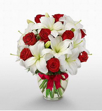  Ankara Çankaya güvenli kaliteli hızlı çiçek  1 dal kazablanka 11 adet kırmızı gül vazosu