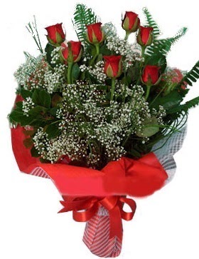 7 kırmızı gül buketi  Ankara çiçek yolla Çankaya internetten çiçek satışı 