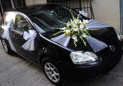 Ankara düğün gelin arabası süslemesi  Ankara Çankaya çiçekçiler 