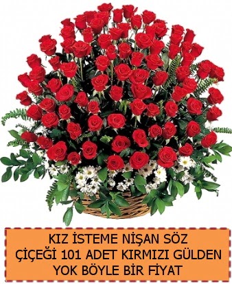 101 Güllü söz nişan kız isteme çiçeği  Çankaya çiçek servisi , çiçekçi adresleri 