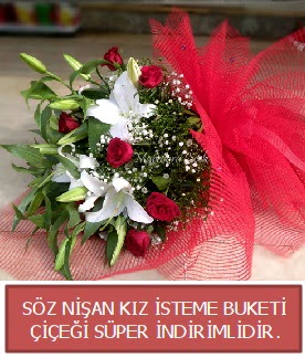 Söz nişan kız isteme buketi  Ankara Çankaya çiçek online çiçek siparişi 