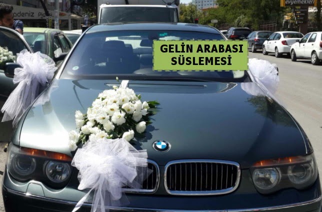Gelin Arabası süslemesi Düğün arabası  Ankara Çankaya anneler günü çiçek yolla 
