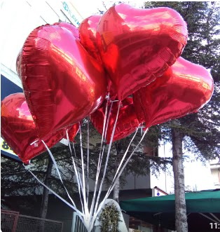 8 adet folyo kalp uçan balon  Çankaya kaliteli taze ve ucuz çiçekler 