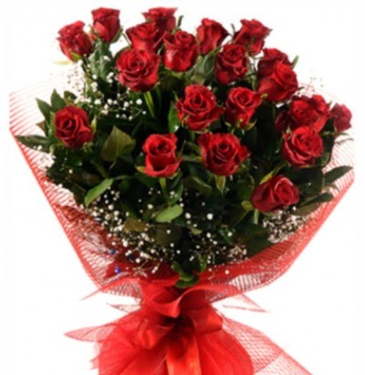 Kız isteme buketi çiçeği sade 27 adet gül  Çankaya çiçekçiler 14 şubat sevgililer günü çiçek 