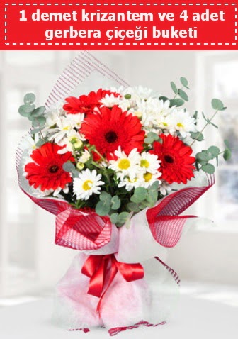 Krizantem ve Gerbera Buketi  Ankara Çankaya online çiçekçi , çiçek siparişi 