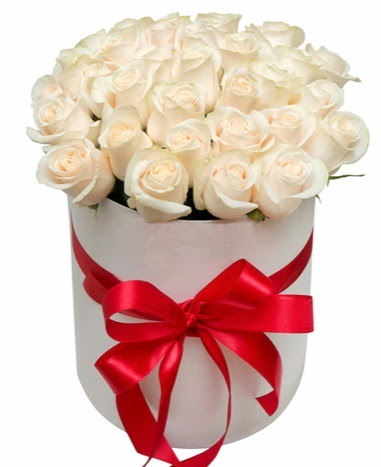 Kutuda özel 27 beyaz gül aranjmanı  Ankara çiçek siparişi Çankaya çiçek satışı 