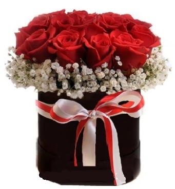 Siyah kutuda 23 adet kırmızı gül tanzimi  Çankaya çiçekçiler 14 şubat sevgililer günü çiçek 